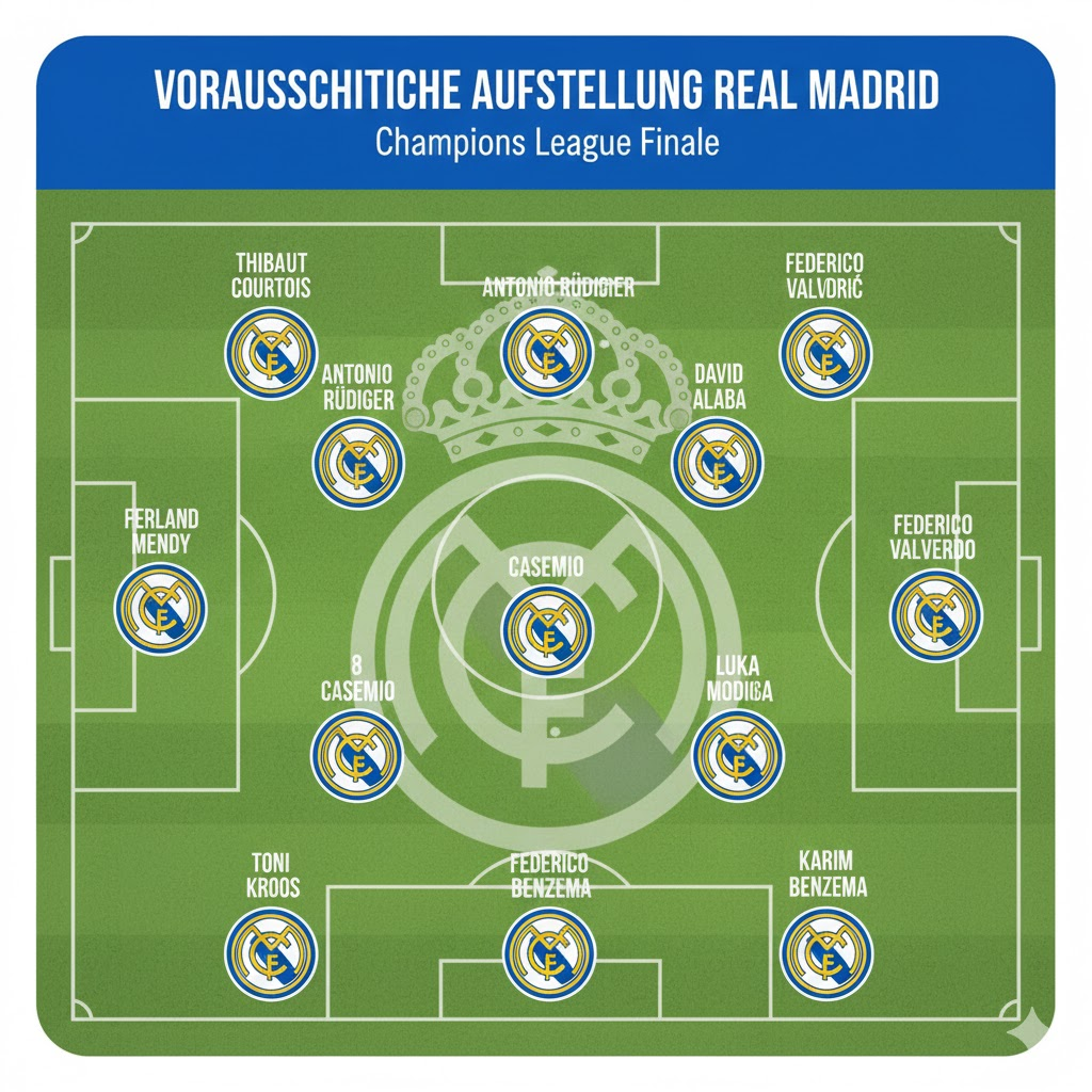 aufstellungen: teilnehmer: real madrid gegen borussia dortmund