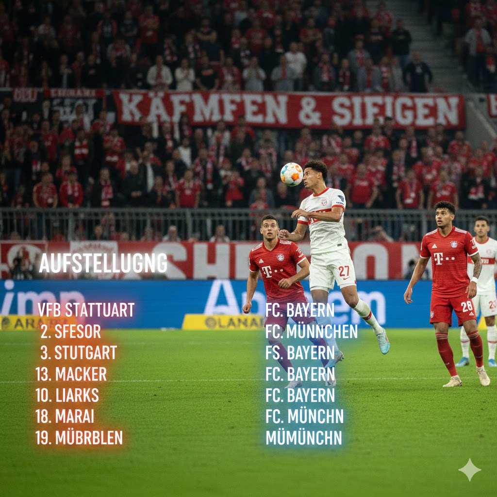 Aufstellungen: Teilnehmer: VfB Stuttgart gegen FC Bayern München — Analyse, Aufstellungen & Hintergrund