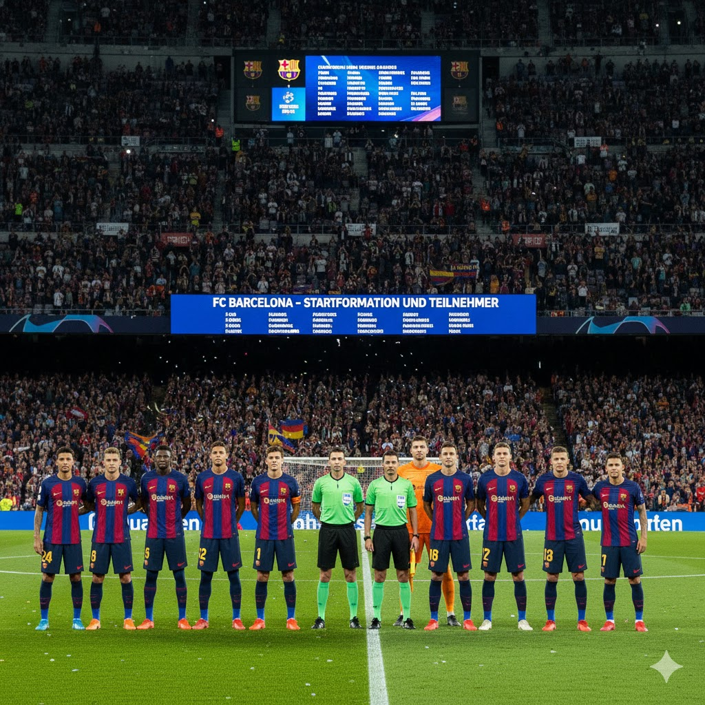 aufstellungen: teilnehmer: borussia dortmund gegen fc barcelona