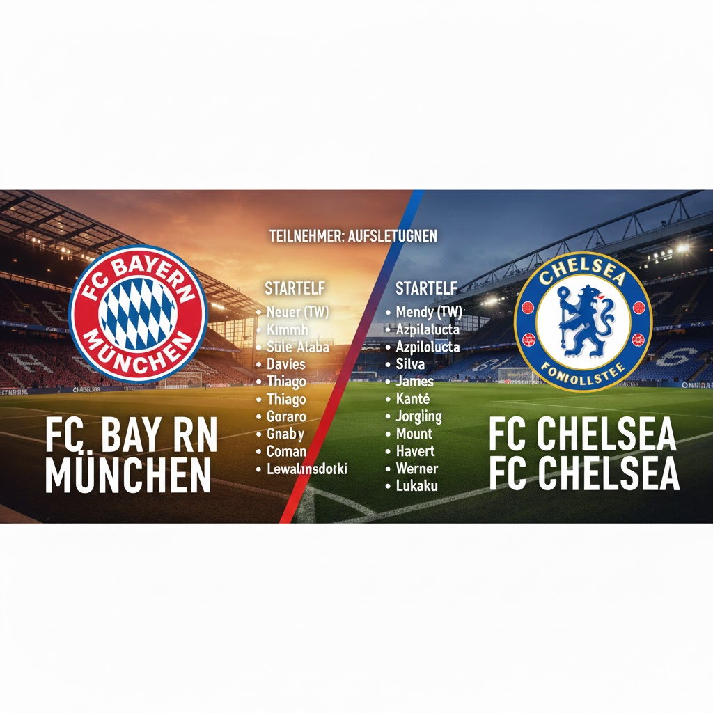 ticker: teilnehmer: fc bayern münchen gegen fc chelsea