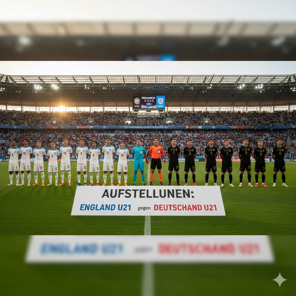 Aufstellungen: Teilnehmer: England U21 gegen Deutschland U21 – Finale 2025 Analyse