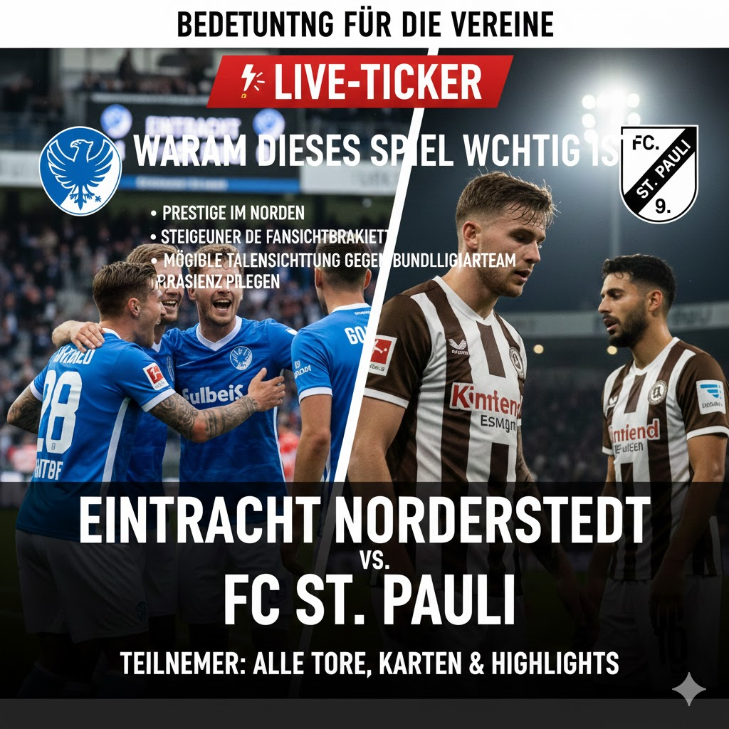 ticker: teilnehmer: eintracht norderstedt gegen fc st. pauli