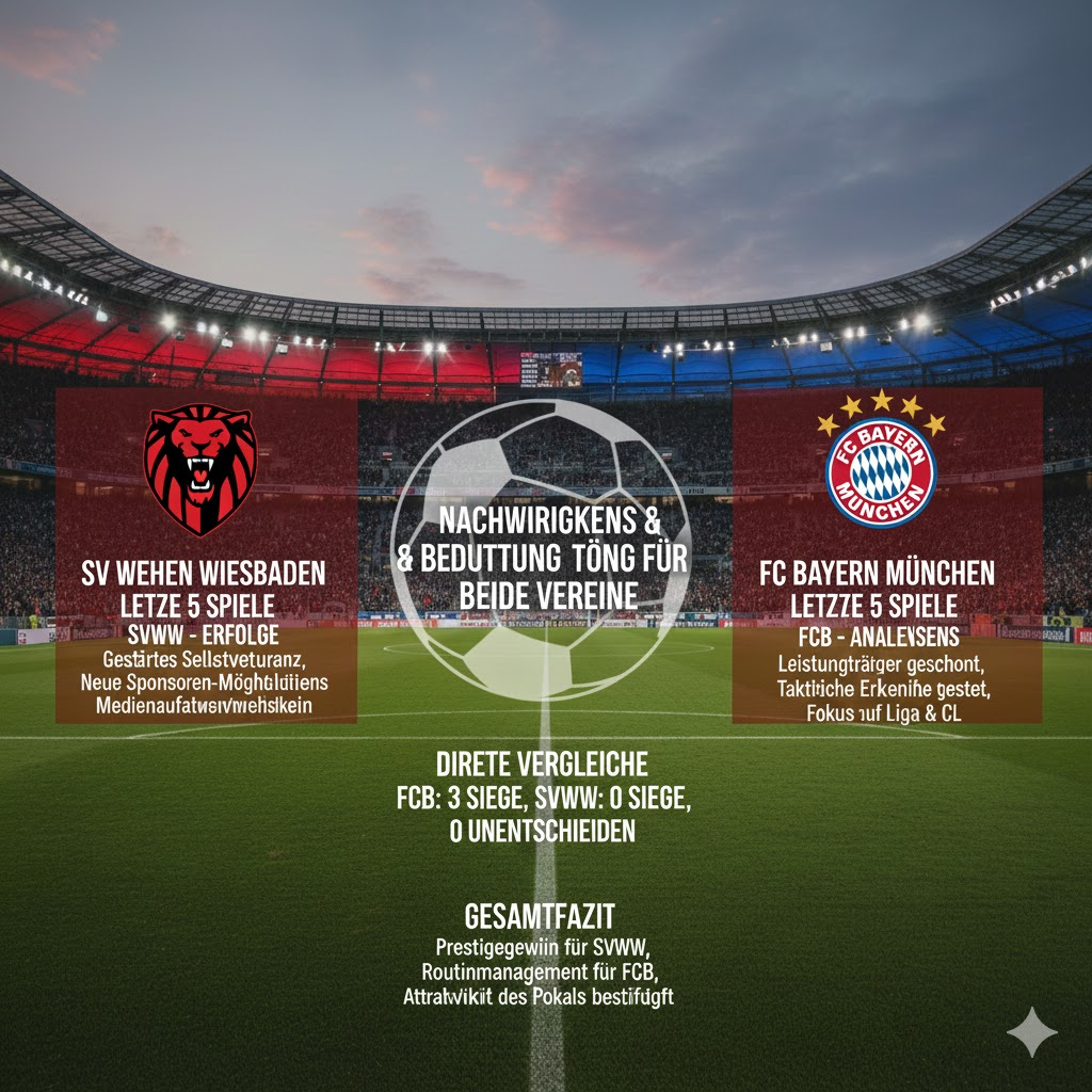 teilnehmer: sv wehen wiesbaden gegen fc bayern münchen statistiken