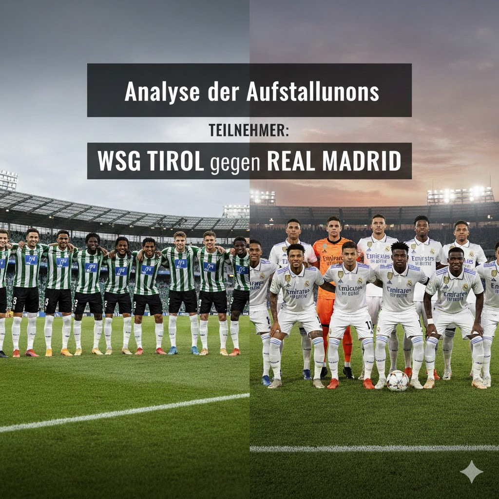 aufstellungen: teilnehmer: wsg tirol gegen real madrid