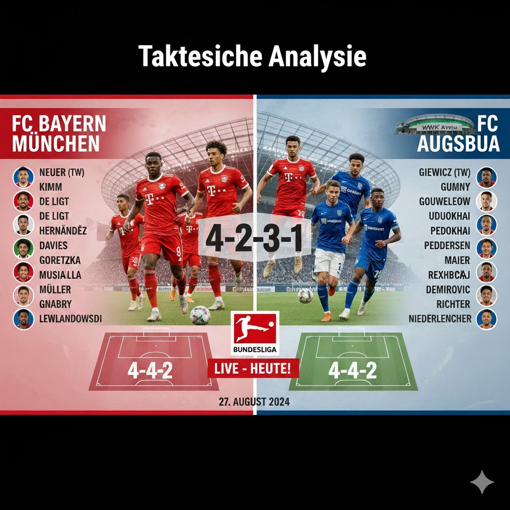aufstellungen: teilnehmer: fc bayern münchen gegen fc augsburg