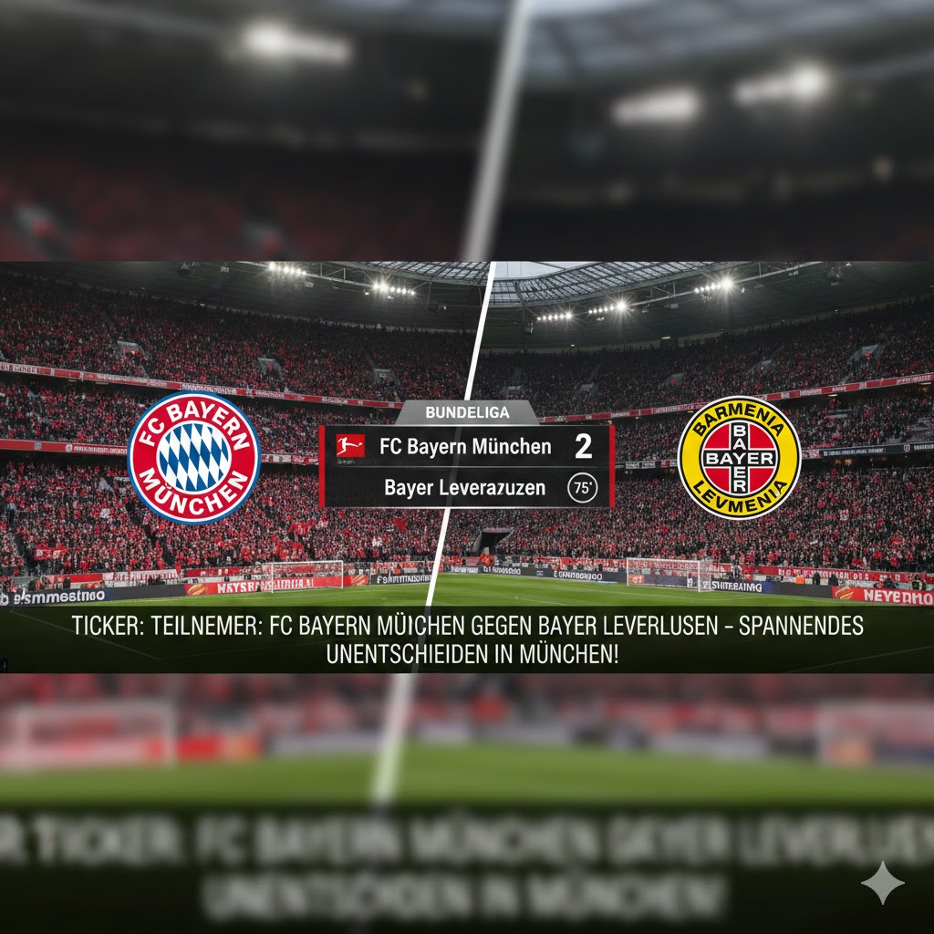 Ticker: Teilnehmer: FC Bayern München gegen Bayer Leverkusen – Alle Infos, Statistik & Vorschau