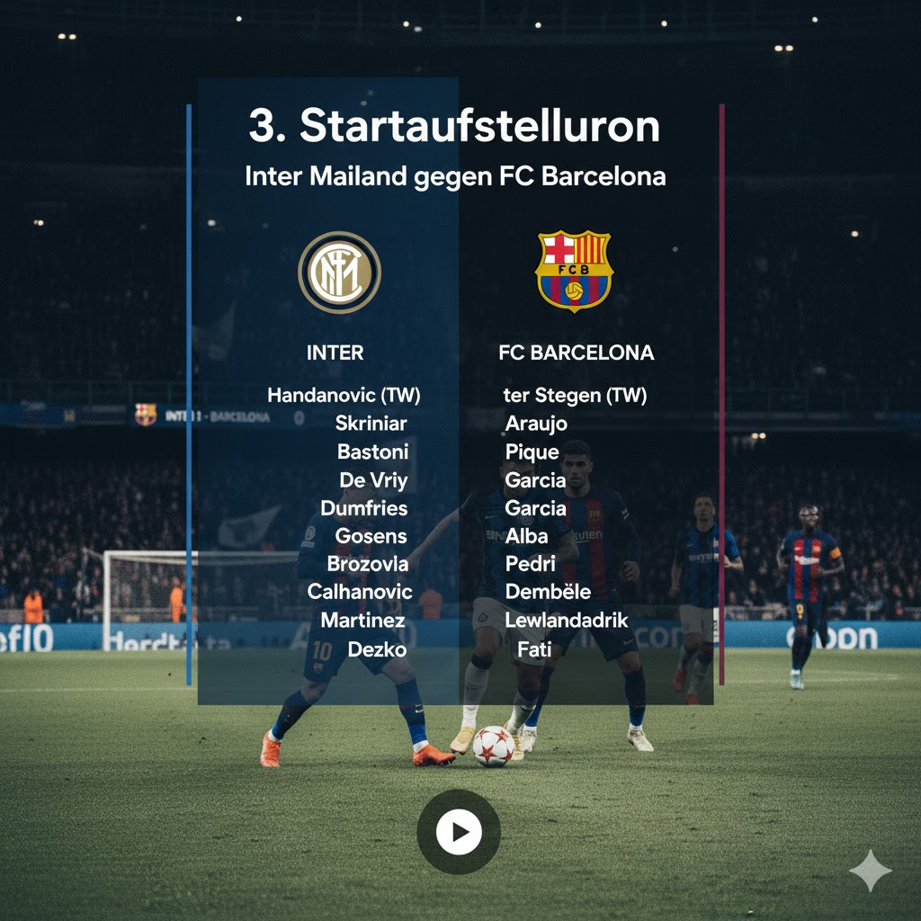 teilnehmer: inter mailand gegen fc barcelona