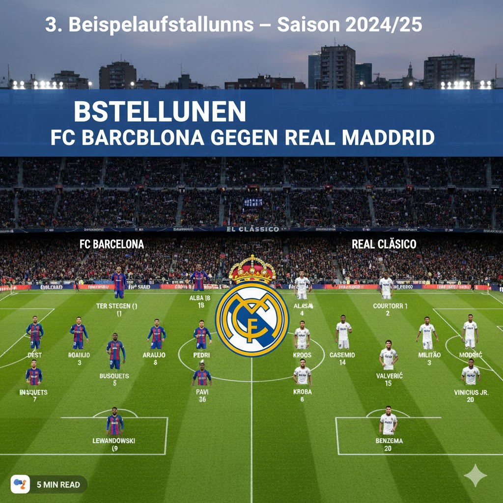 aufstellungen: teilnehmer: fc barcelona gegen real madrid