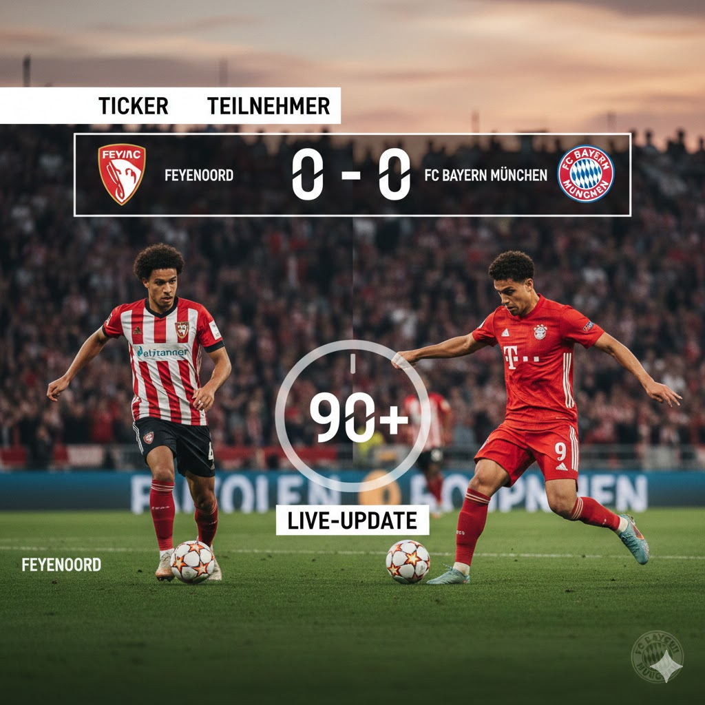 Ticker: Teilnehmer: Feyenoord gegen FC Bayern München – Spielanalyse, Aufstellungen & Highlights