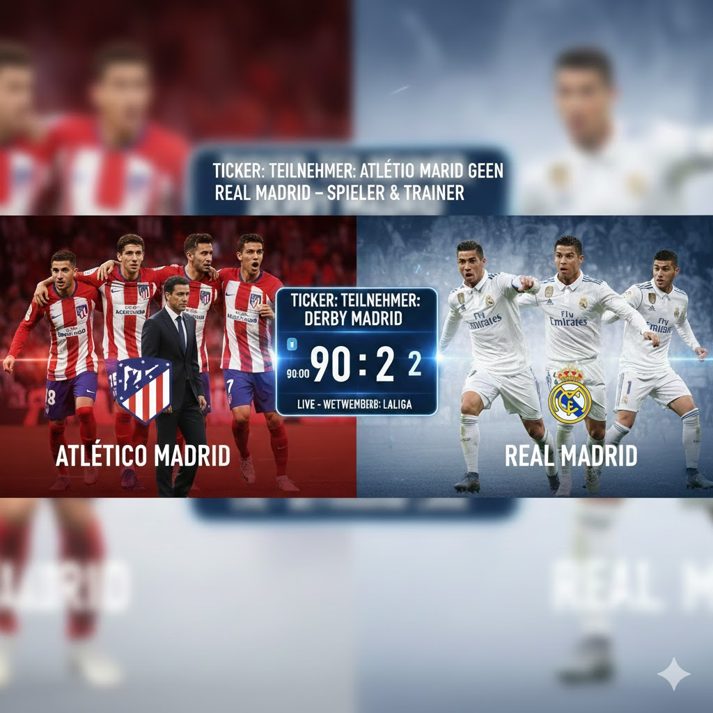 ticker: teilnehmer: atlético madrid gegen real madrid